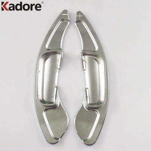 Planet Gates Сребърни 3 цвята за Mazda CX3 CX-3 2015-2018 Алуминиев волан, превключвател на предавките, удължение на превключвателя на предавките, интериорни автомобилни аксесоари