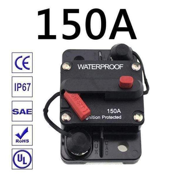 Planet Gates Silver 30A 40A 50A 60A 70A 80A 100A 120A 150A 200A 250A 300A AMP Circuit Breaker Fuse Reset 12-48V DC Car Boat Auto Waterproof
