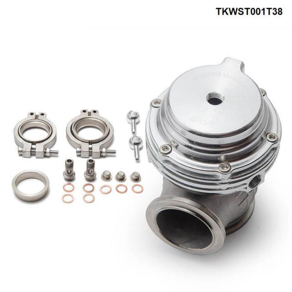 Planet Gates Silver 38mm Compact Jdm Turbo V-Band External Wastegate Manifold Mount Waste Gate TKWST001T38