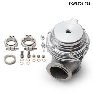 Planet Gates Silver 38mm External Wastegate V-Band Flanged Turbo Waste Gate For Supercharge Turbo Manifold TKWST001T38