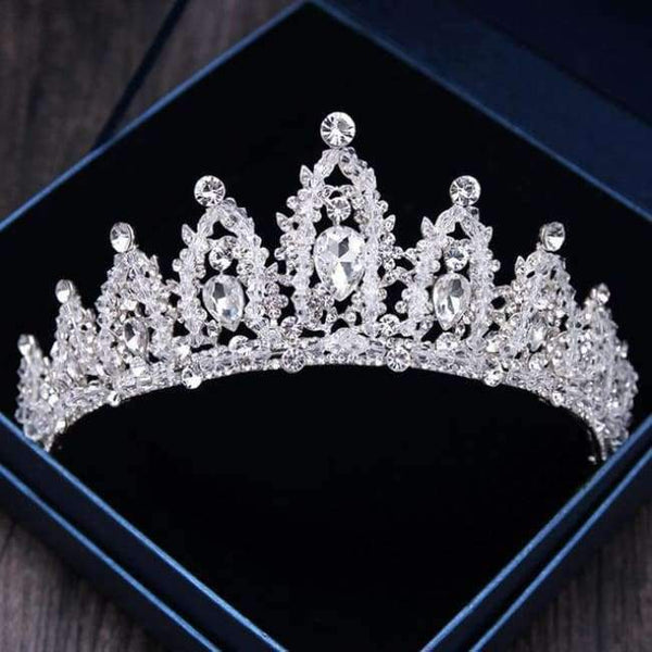 Planet Gates Silver 4 Silver Gold Color Crystal Crowns Bride tiara Fashion Queen For Wedding Crown Headpiece Wedding Hair Jewelry Accessories