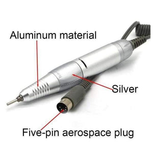 Planet Gates Silver-5-A Nail Drill Handle Handpiece For Electric Nail Art Manicure + Pedicure Drill Machine Accessory Tool DC 3V-DC 18V 1A