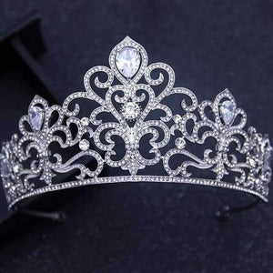 Planet Gates Silver 5 Silver Gold Color Crystal Crowns Bride tiara Fashion Queen For Wedding Crown Headpiece Wedding Hair Jewelry Accessories