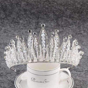 Planet Gates SILVER 5 / White Diverse Silver Crystal Bride Tiara Crown Fashion Pearl Queen Wedding Crown Headpiece Wedding Hair Jewelry Accessories Wholesale