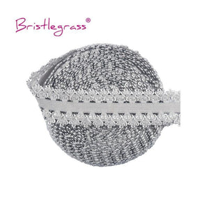 Planet Gates Silver 5 Yard 3/4" 20mm Picot Loop Crown Frilly Lace Trim Elastics Spandex Bands Hair Tie Headband Tutu Dress Sewing Craft