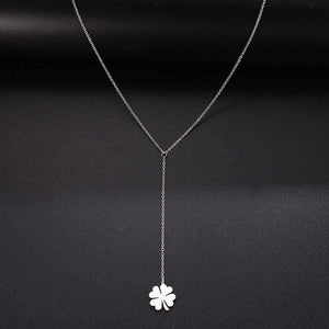 Fashion Clover Pendant Gold For Women Metal Chain Necklace Party Charm Stainless Steel Jewelry Accessories Gifts