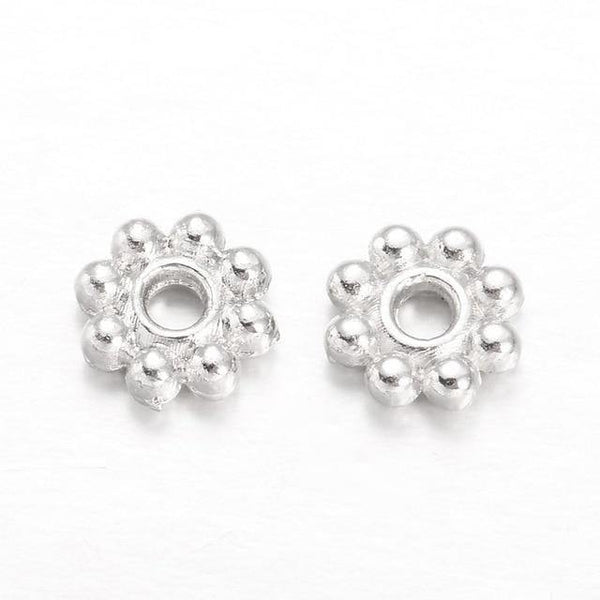 Planet Gates Silver / 5mm 300pc/bag Daisy Flower Spacer Beads Alloy Metal Bead Findings For DIY Jewelry Bracelets Necklaces Making Mixed Color Wholesale
