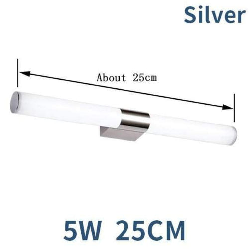 Planet Gates Silver 5W 25CM / Cold White LED Wall Lamp Mirror Light Telescopic Waterproof Bathroom 6W 44CM 8W 55CM Indoor Lighting Fixture Decor Makeup Dresser 220V