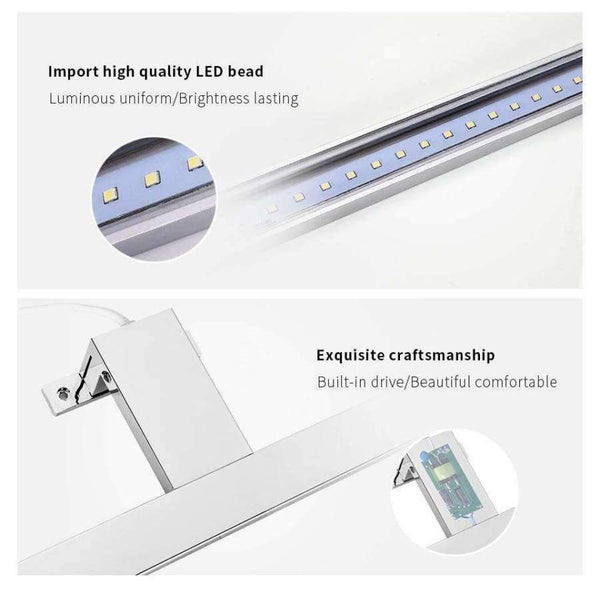 Planet Gates Silver / 5W 300mm / Cold white Fensalir 0-15W Dimmable waterproof Aluminum+ABS+Acryl toilet indoor makeup lighting Bathroom fixtures Led light Mirror Wall lamp