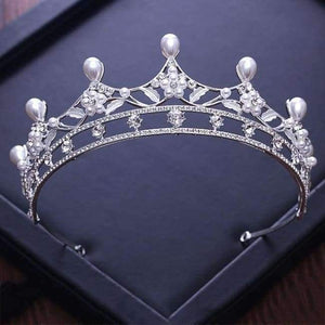 Planet Gates Silver 6 Silver Gold Color Crystal Crowns Bride tiara Fashion Queen For Wedding Crown Headpiece Wedding Hair Jewelry Accessories