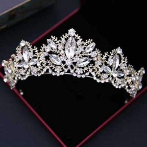 Planet Gates SILVER 6 / White Silver Crystal Bride Tiara Crown Fashion Pearl Queen Wedding Crown Headpiece Wedding Hair Jewelry Accessories Wholesale