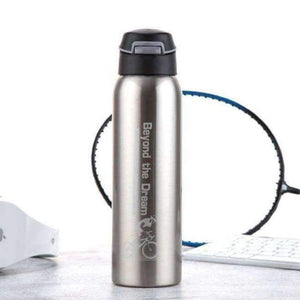 Planet Gates Silver 600ML Outdoor Sports Water Bottle Cycling Camping Thermal Insulation Stainless Steel Bike Team Water Bottle Thermos Flasks