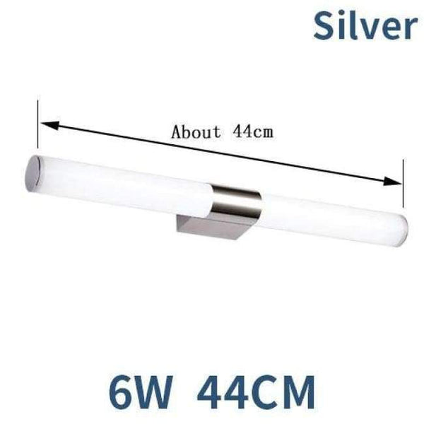 Planet Gates Silver 6W 44CM / Cold White LED Wall Lamp Mirror Light Telescopic Waterproof Bathroom 6W 44CM 8W 55CM Indoor Lighting Fixture Decor Makeup Dresser 220V