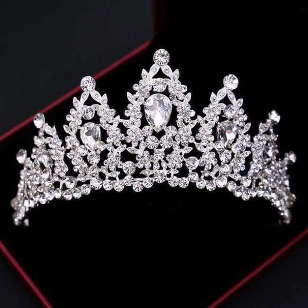 Planet Gates Silver 7 Silver Gold Color Crystal Crowns Bride tiara Fashion Queen For Wedding Crown Headpiece Wedding Hair Jewelry Accessories