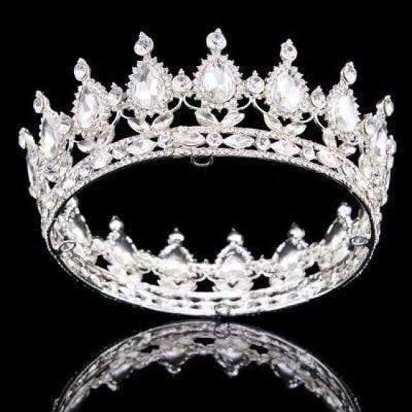Planet Gates SILVER 7 / White Diverse Silver Crystal Bride Tiara Crown Fashion Pearl Queen Wedding Crown Headpiece Wedding Hair Jewelry Accessories Wholesale