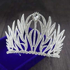 Planet Gates SILVER 8 / White Silver Crystal Bride Tiara Crown Fashion Pearl Queen Wedding Crown Headpiece Wedding Hair Jewelry Accessories Wholesale