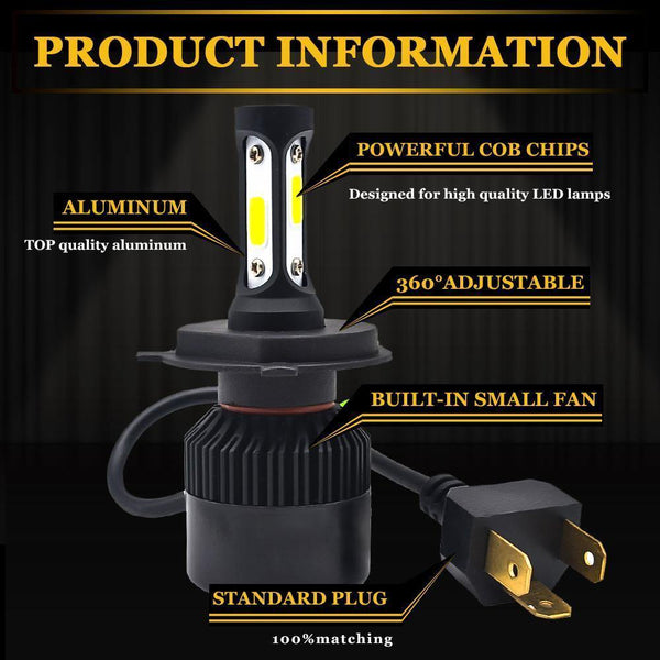 Planet Gates Silver / 881 889 880 H27 2Pcs H7 LED H4 H11 H1 Car Headlight Bulbs H3 H8 HB4 HB3 9006 9005 H27 881 Led Fog Light 72W 8000LM 6500K White car accessories