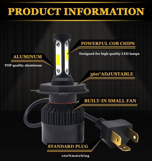 Planet Gates Silver / 881 889 880 H27 2Pcs H7 LED H4 H11 H1 Car Headlight Bulbs H3 H8 HB4 HB3 9006 9005 H27 881 Led Fog Light 72W 8000LM 6500K White car accessories