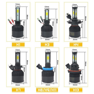 Planet Gates Silver / 881 889 880 H27 2Pcs H7 LED H4 H11 H1 Car Headlight Bulbs H3 H8 HB4 HB3 9006 9005 H27 881 Led Fog Light 72W 8000LM 6500K White car accessories