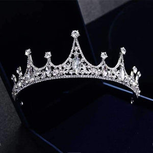 Planet Gates Silver 9 Silver Gold Color Crystal Crowns Bride tiara Fashion Queen For Wedding Crown Headpiece Wedding Hair Jewelry Accessories