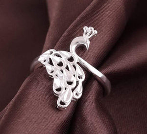 Planet Gates Silver 925 Jewelry Gold 925 ring diamond ring Sterling silver rings Peacock opening costume jewelry Luxury jewelry retro 8558285