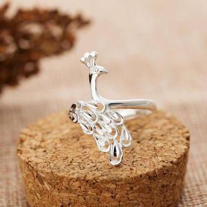 Planet Gates Silver 925 Jewelry Gold 925 ring diamond ring Sterling silver rings Peacock opening costume jewelry Luxury jewelry retro 8558285