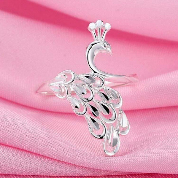 Planet Gates Silver 925 Jewelry Gold 925 ring diamond ring Sterling silver rings Peacock opening costume jewelry Luxury jewelry retro 8558285