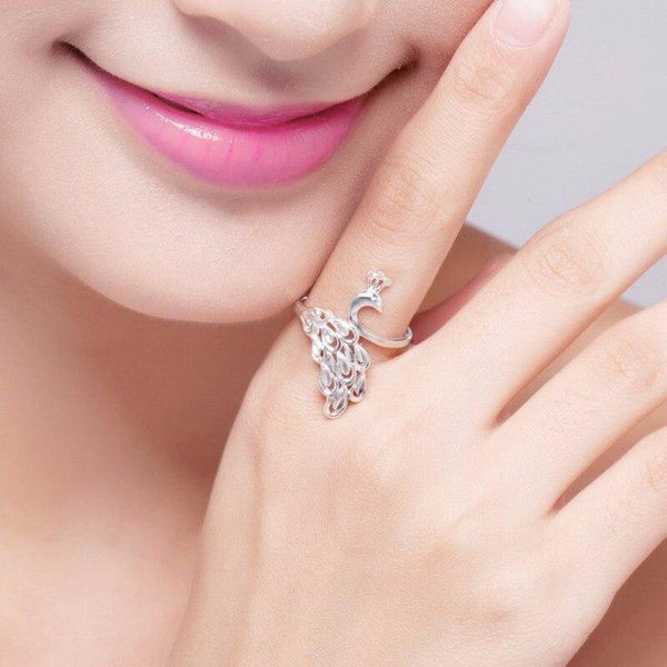 Planet Gates Silver 925 Jewelry Gold 925 ring diamond ring Sterling silver rings Peacock opening costume jewelry Luxury jewelry retro 8558285