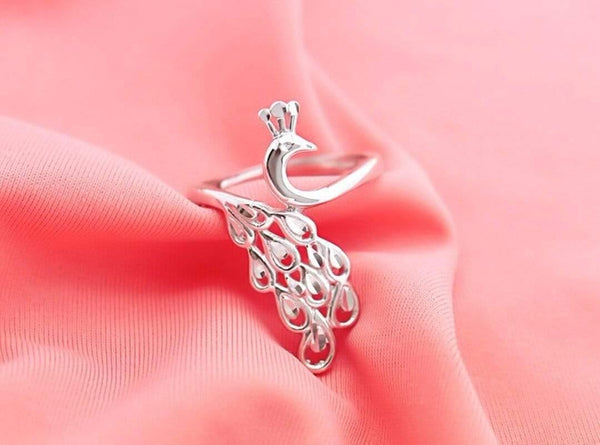 Planet Gates Silver 925 Jewelry Gold 925 ring diamond ring Sterling silver rings Peacock opening costume jewelry Luxury jewelry retro 8558285