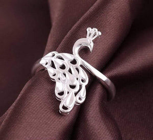 Planet Gates Silver 925 Jewelry Gold 925 ring diamond ring Sterling silver rings Peacock opening costume jewelry Luxury jewelry retro 8558285