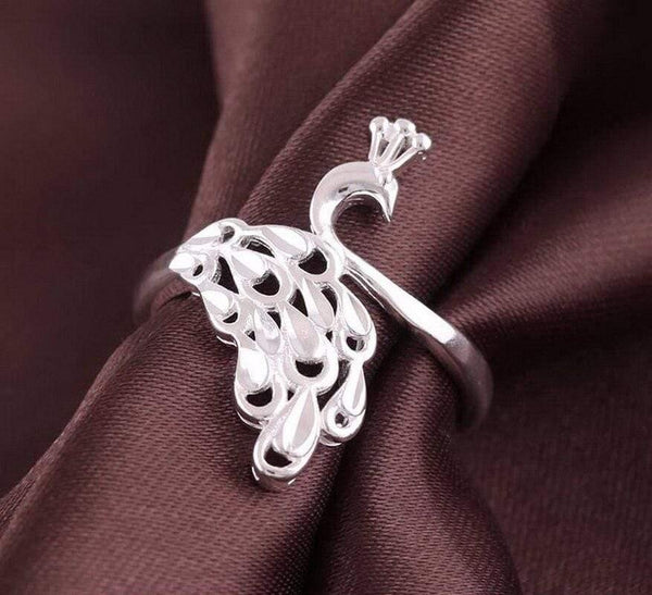 Planet Gates Silver 925 Jewelry Gold 925 ring diamond ring Sterling silver rings Peacock opening costume jewelry Luxury jewelry retro 8558285