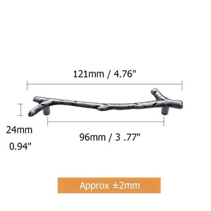 Fashion Tree Branch Furniture Handle 96mm 128mm Black Silver Bronze Kitchen Cabinet Handles Drawer Knobs Door Pulls Hardware