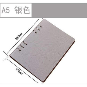 Planet Gates silver / A5 A5 Dokibook Spiral Notebook Leather Cover Organizer Writing Pads LOGO Customized Notebooks And Agenda Planner Journal Book