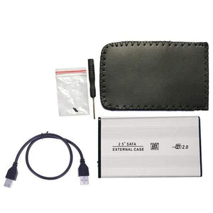 Aluminum Alloy Shell HDD Case 2.5 inch USB 2.0 to SATA External Mobile Hard Disk Box HDD Enclosure Hard Disk Drive Case