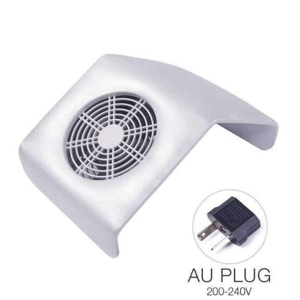 Planet Gates silver AU plug Nail Art Salon Suction Dust Collector Manicure Machine Acrylic UV Gel Tip Dust Machine Vacuum Cleaner Manicure Pedicure Tools