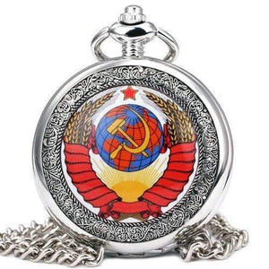 Planet Gates SILVER B Vintage Men Women Pocket Watches Mechanical Watch Red Soviet Union Design Skeleton Dial Carved Lid Pendant Chain