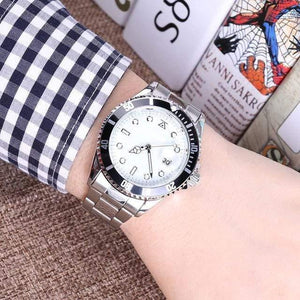Planet Gates Silver band white Steel Male 30m Role Sports Gifts For Couple Men's women's ladies wrist watch lovers clock bracelet Rolexable relogio masculino