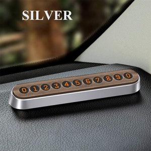 Baseus Alloy Car Temporary Parking Card Wooden Mobile Phone Number Card Magnet Flip Telephone Numbers Car Interior Accessories