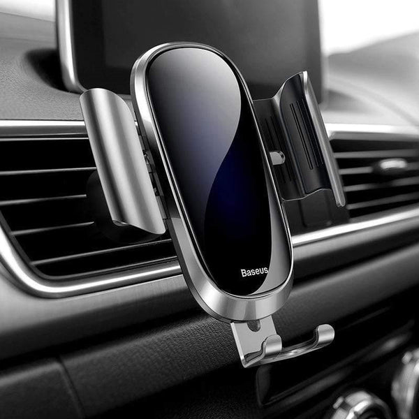 Baseus Car Phone Holder for iPhone Samsung Mobile Phone Holder Stand Metal Gravity Air Vent Mount GPS Cell Phone Holder in Car