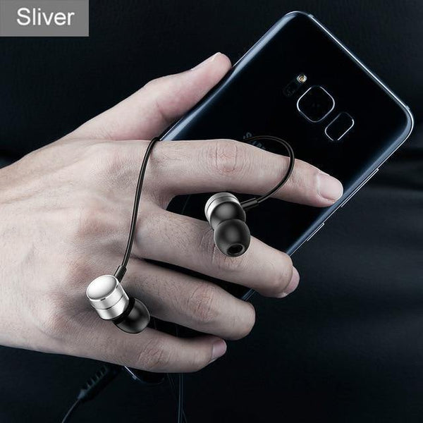 Planet Gates Silver Baseus H04 Bass Sound Earphone In-Ear Sport Earphones with mic for xiaomi iPhone Samsung Headset fone de ouvido auriculares MP3