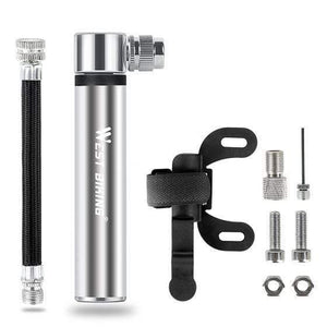 Planet Gates silver Bike Pump Inflador Bicicleta Bicycle Air Pumps For AV/FV Cycling Inflator MTB Alloy Mini Hand Pump Bicycle Tire Pump