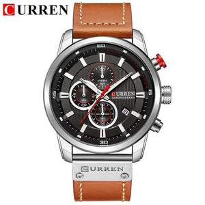 Planet Gates silver black Fashion Leather Strap Quartz Men Watches Casual Date Business Male Wristwatches Clock Montre Homme