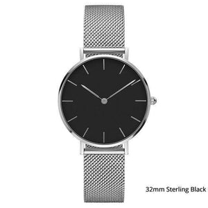 Planet Gates Silver black Fashion Wristwatches Women Milan Stainless Steel Band Lady Quartz Watches Clock Relogio Feminino