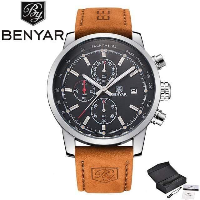 Planet Gates without box Men Watch Top Brand Luxury Male Leather Waterproof Chronograph Quartz Military Wrist Watch Men Clock saat