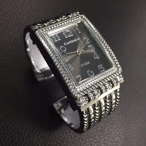 Planet Gates Silver Black Rhinestone Watches Women Luxury Brand Stainless Steel Bracelet Watches Ladies Quartz Dress Watches reloj mujer saat