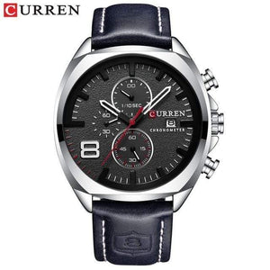 Planet Gates silver black watch Men Watches Top Brand Luxury CURREN Military Analog Quartz Watch Men's Sport Wristwatch Relogio Masculino Waterproof 30M
