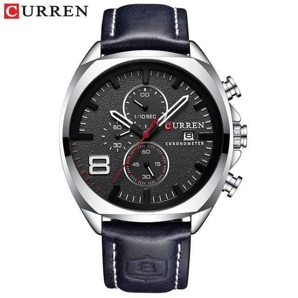 Planet Gates silver black watch Men Watches Top Brand Luxury CURREN Military Analog Quartz Watch Men's Sport Wristwatch Relogio Masculino Waterproof 30M