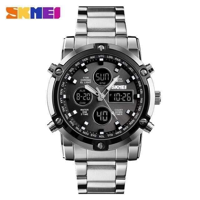Planet Gates Watch Men Quartz Sport Watch Luxury Business Stainless Steel Strap Men Watches Waterproof Clock reloj hombre