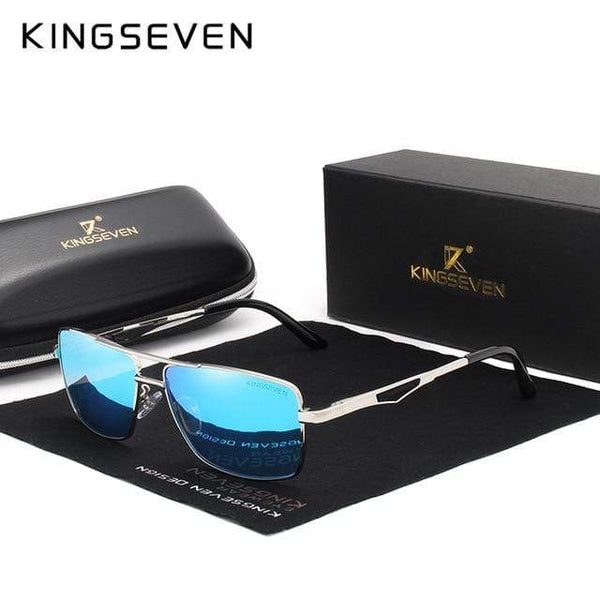 Planet Gates Silver Blue / China / Original Classic Square Polarized Sunglasses Men's Driving Male Sun Glasses Eyewear UV Blocking Oculos N7906