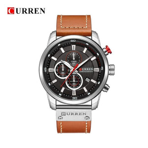 Planet Gates silver blue Fashion Leather Strap Quartz Men Watches Casual Date Business Male Wristwatches Clock Montre Homme